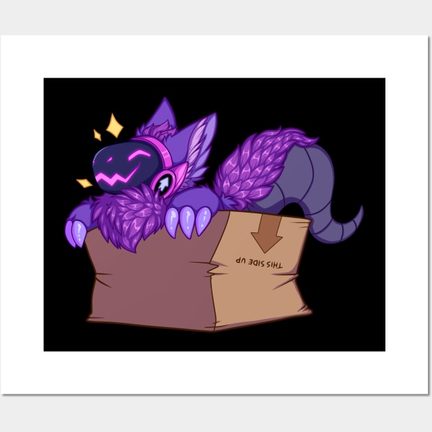 Protogen in a Box - Purple Wall Art by Designs by MillyD13